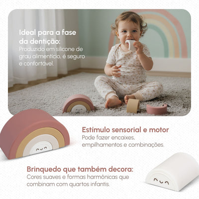 Brinquedo de Encaixe Sensorial Tiny Love - Pode ser usado como mordedor
